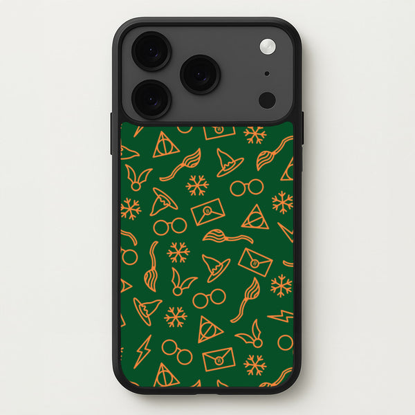 Christmas Wizard Icons Pattern iPhone 17 Pro Case