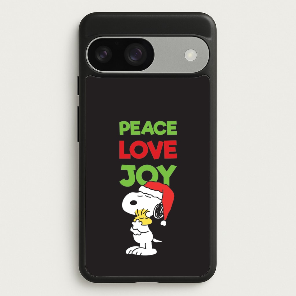 Peace, Love, Joy Christmas Cartoon Beagle Google Pixel 9 / 9 Pro Case