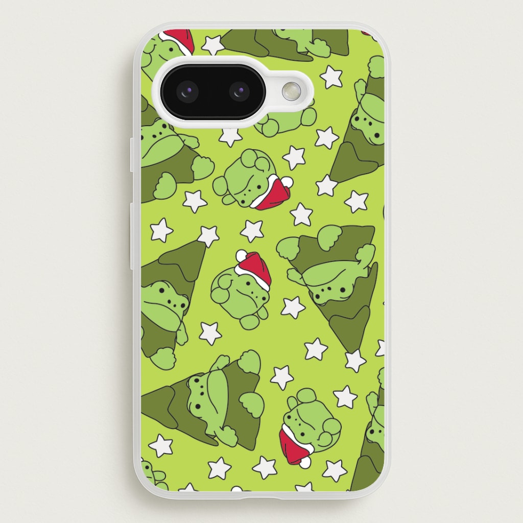 Christmas Frogs And Stars Plush Pattern Google Pixel 9a Case