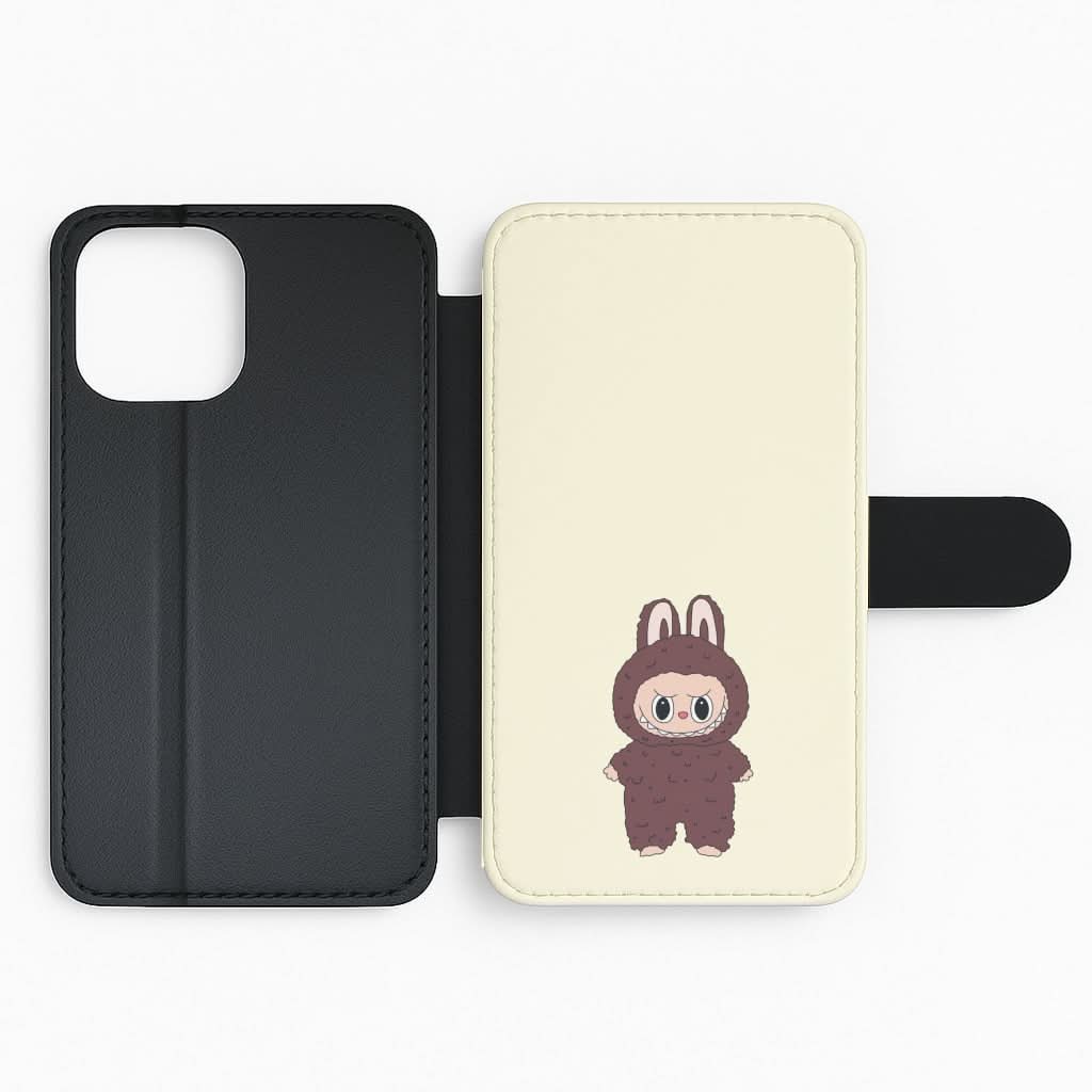 Cute Brown Monster Flip Phone Case