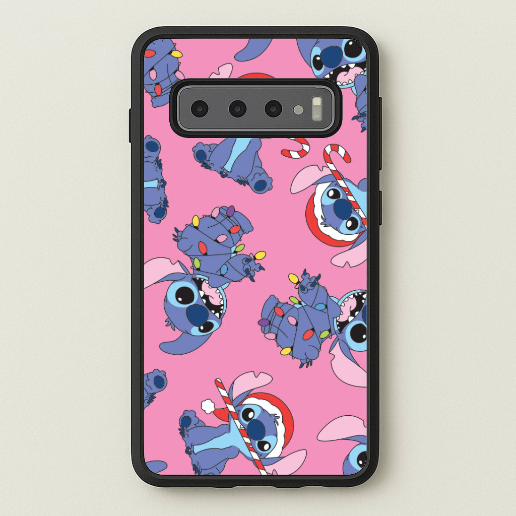 Christmas Cute Blue Alien Pattern Galaxy S10 Plus Case