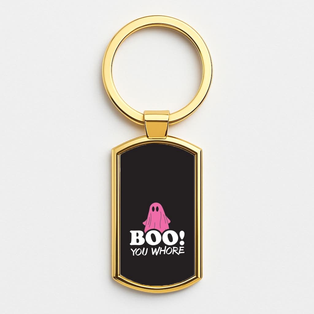 Boo You Ghost Gold Keyring