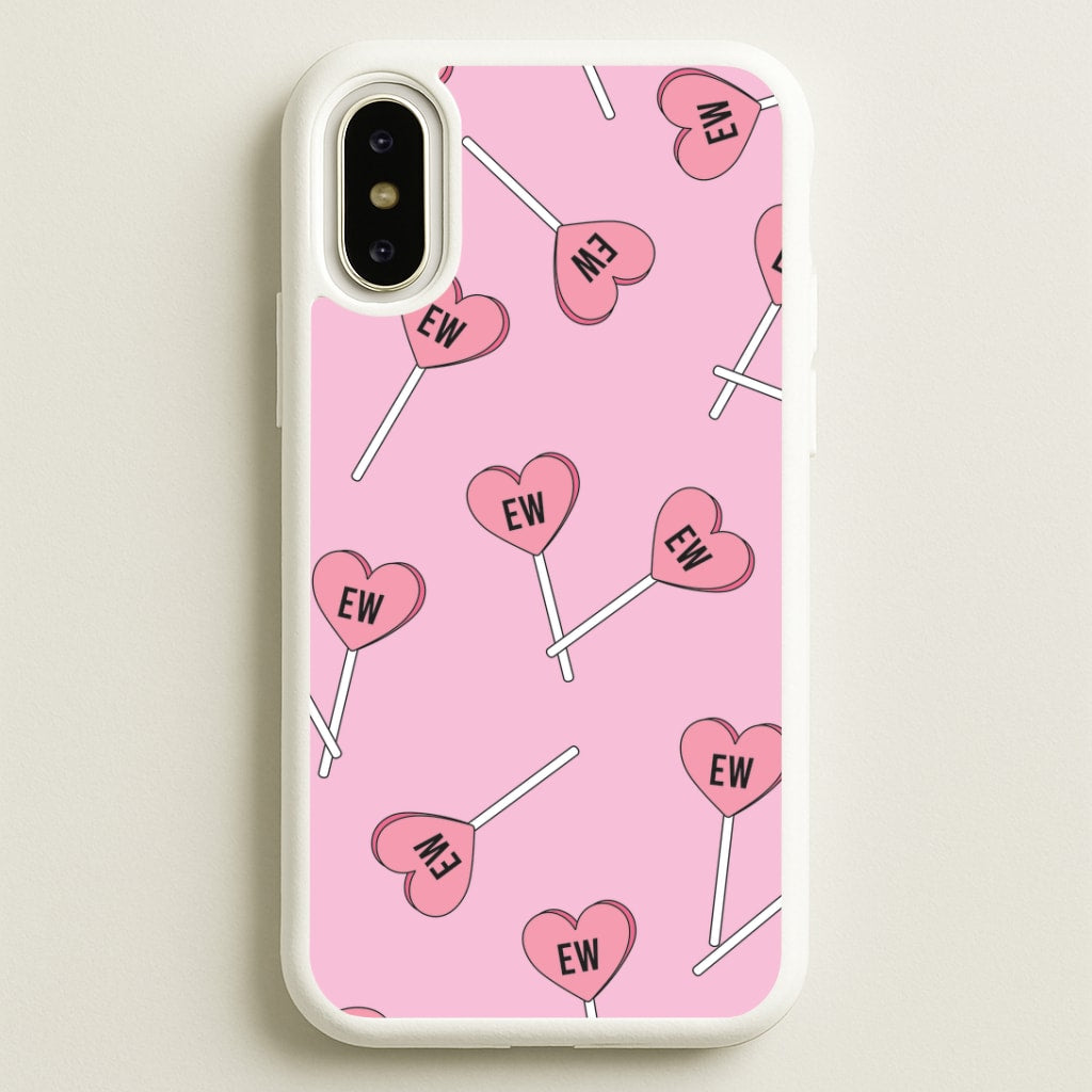 Ew Love Heart Lolipops Pattern iPhone X / XS Case