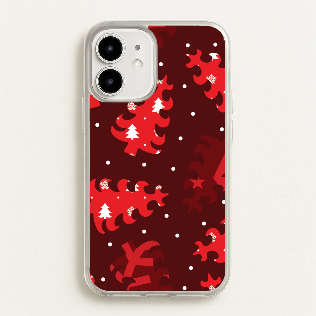 Wrapping Paper Christmas Tree Pattern iPhone 12 / 12 Pro Case
