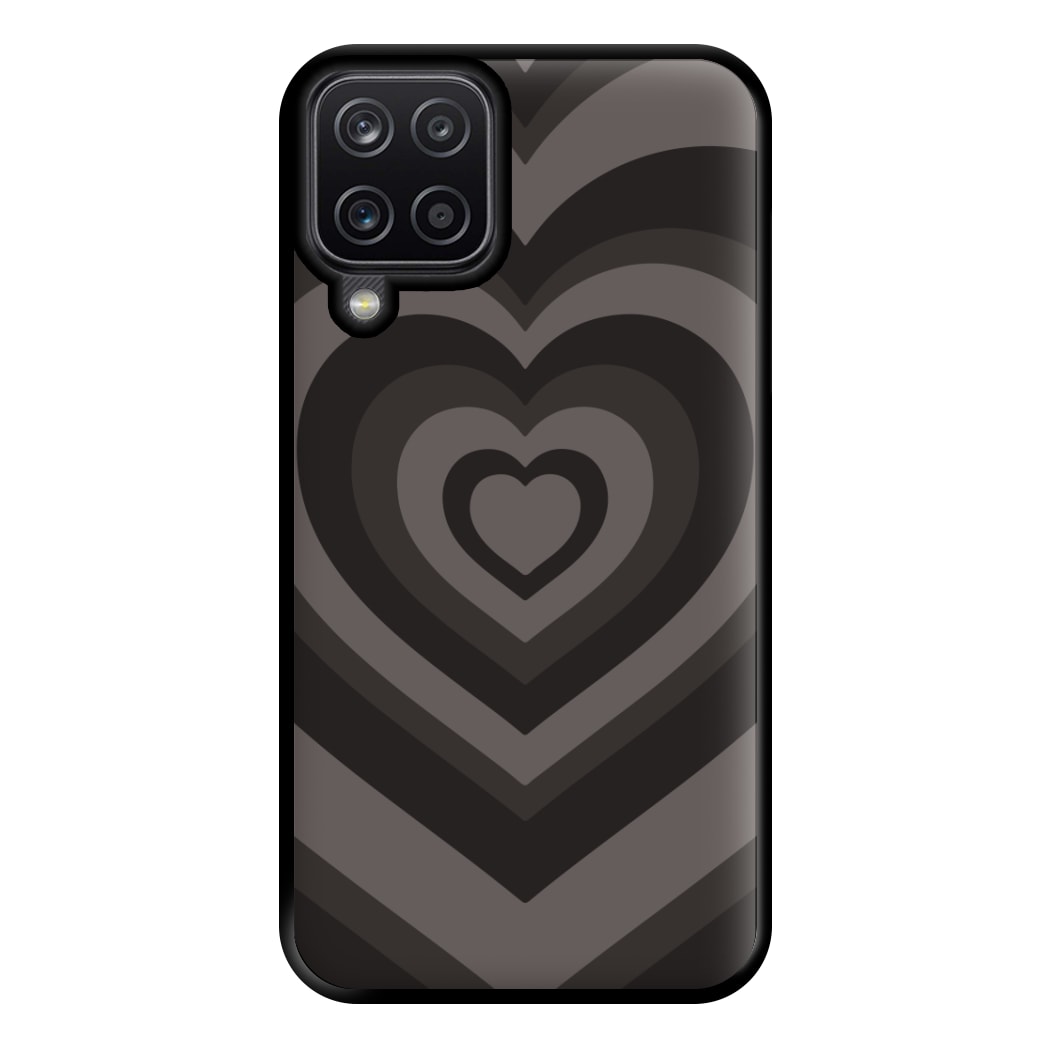 Abstract Black Heart Galaxy A12 Case