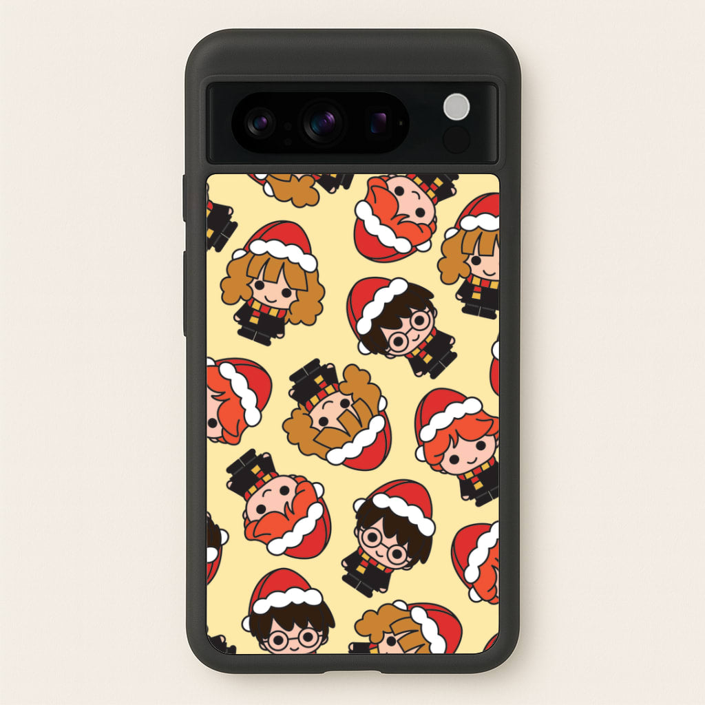 Wizards With Christmas Hats Pattern Google Pixel 8 Pro Case