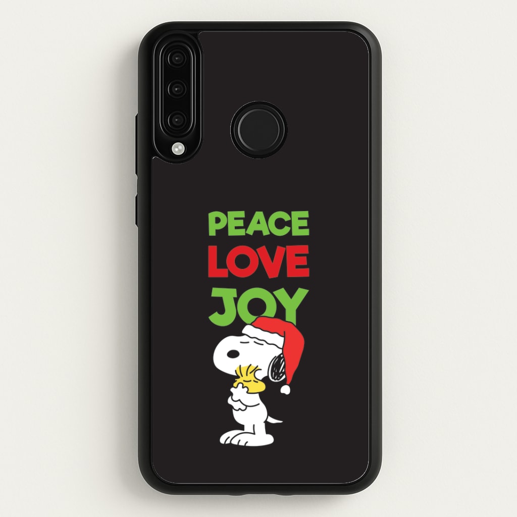 Peace, Love, Joy Christmas Cartoon Beagle Huawei P30 Lite Case