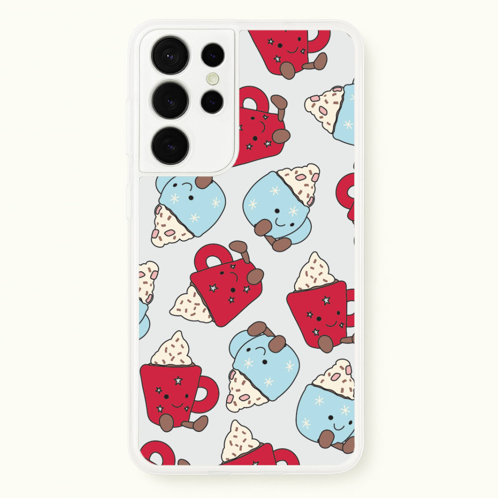 Christmas Drinks Plushies Pattern Galaxy S21 Ultra Case