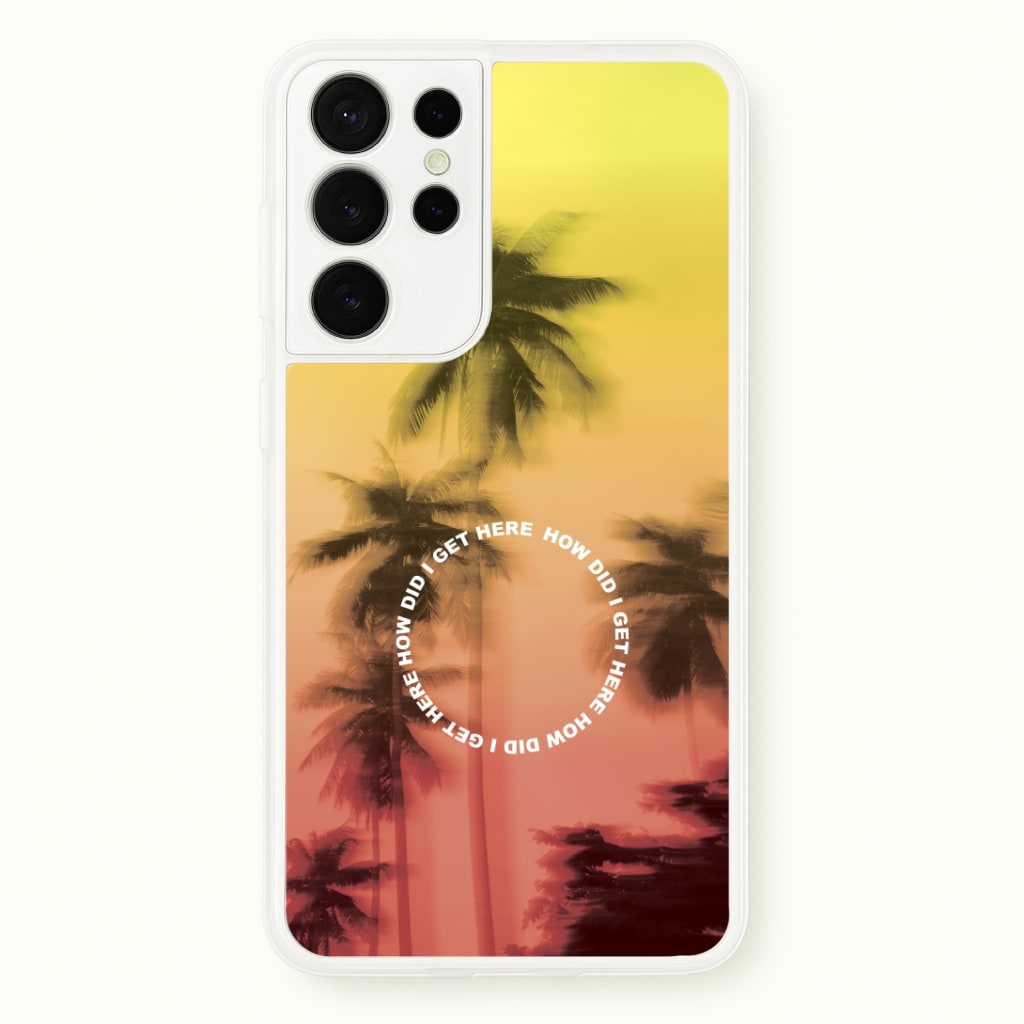 Palm Trees Circle Galaxy S21 Ultra Case
