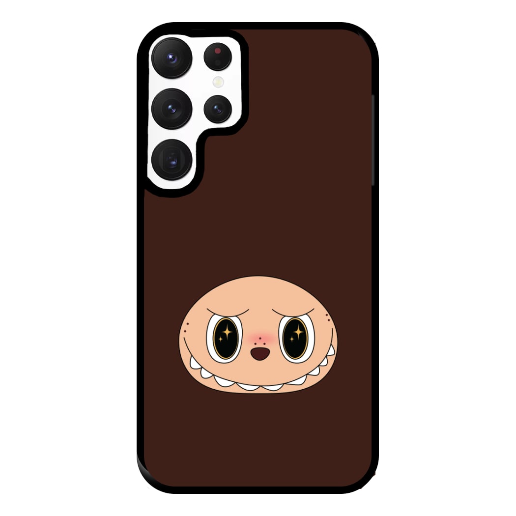 Cute Brown Monster Face Galaxy S22 Ultra Case