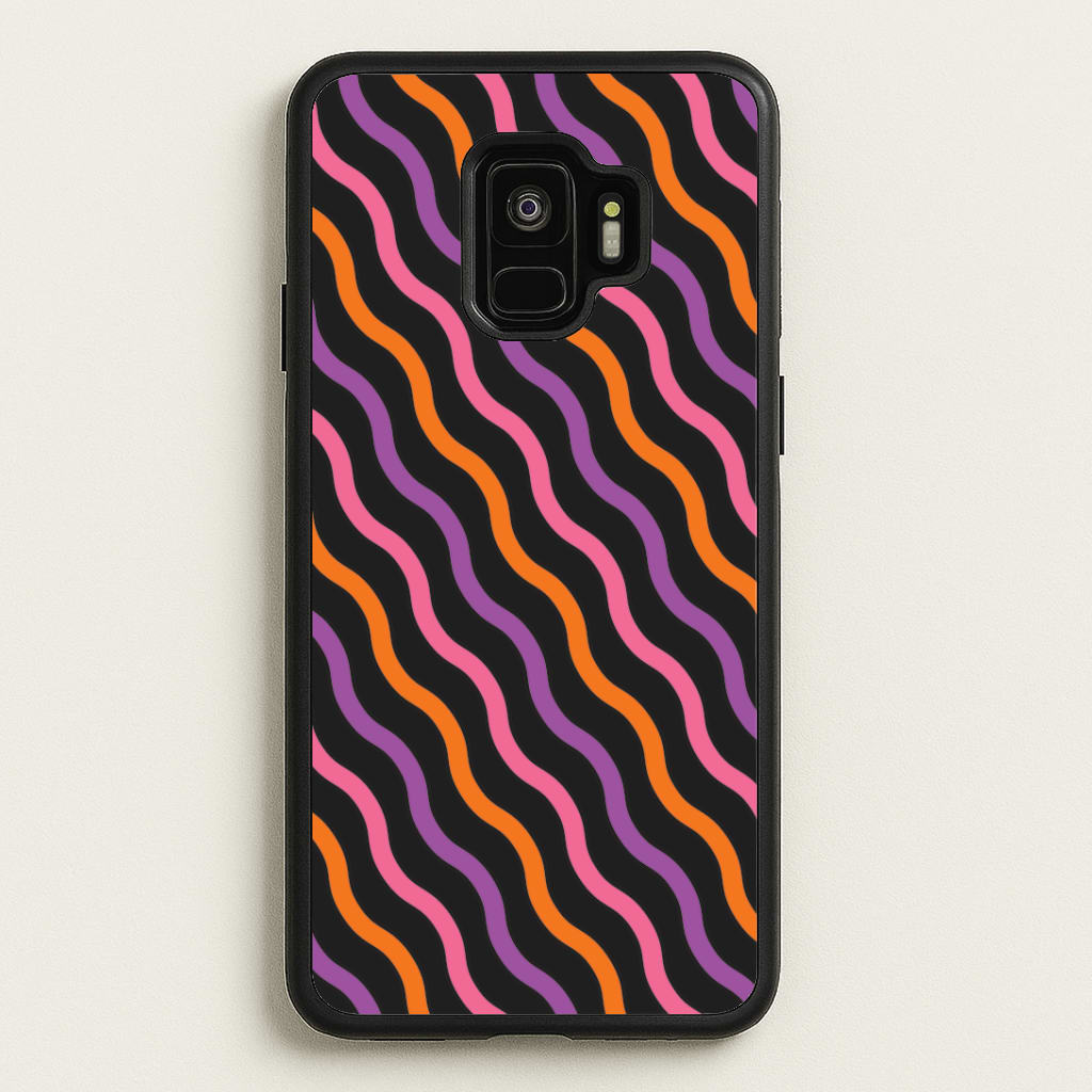 Wavy Abstract Halloween Pattern Galaxy S9 Case