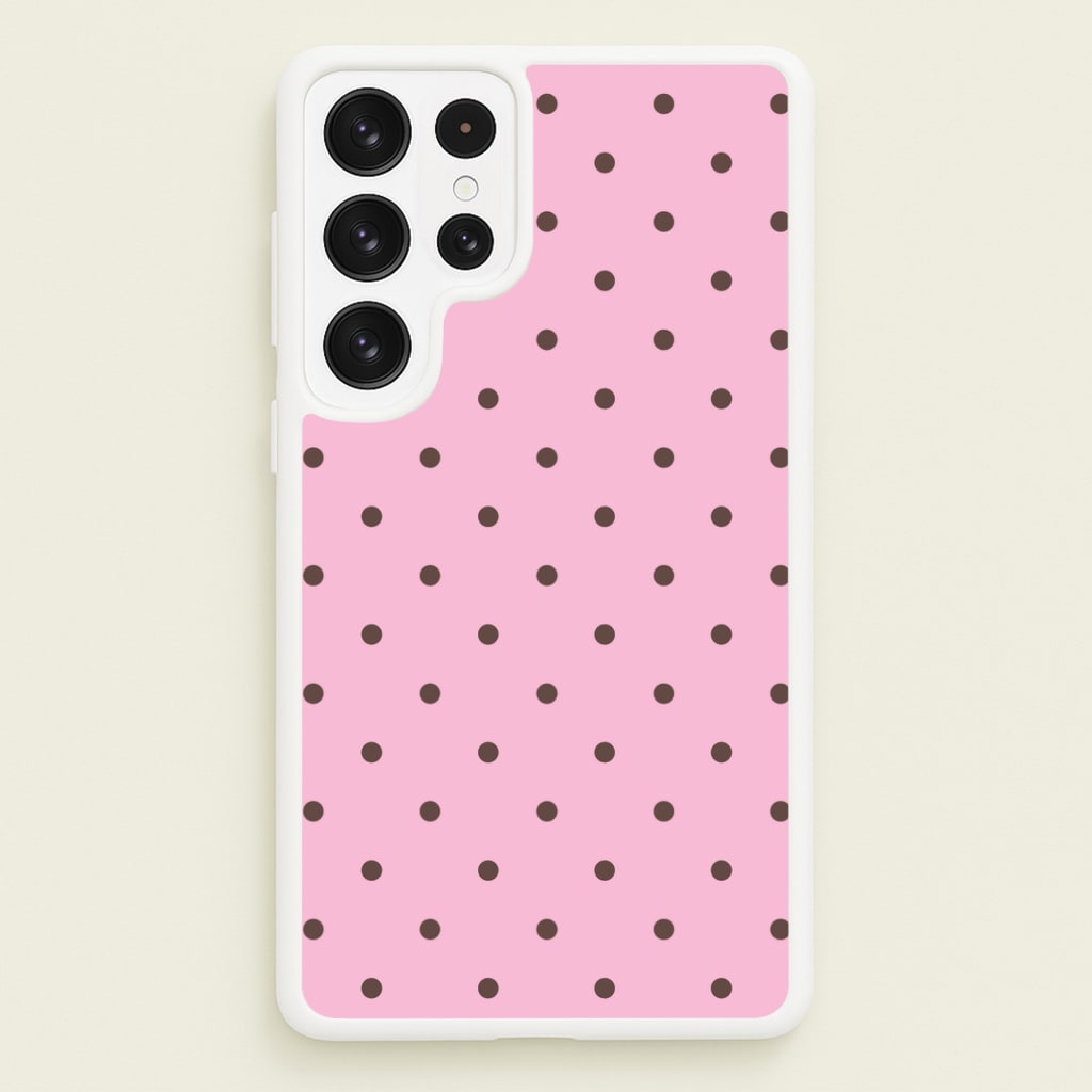 Strawberry Polka Dots Galaxy S23 Ultra Case