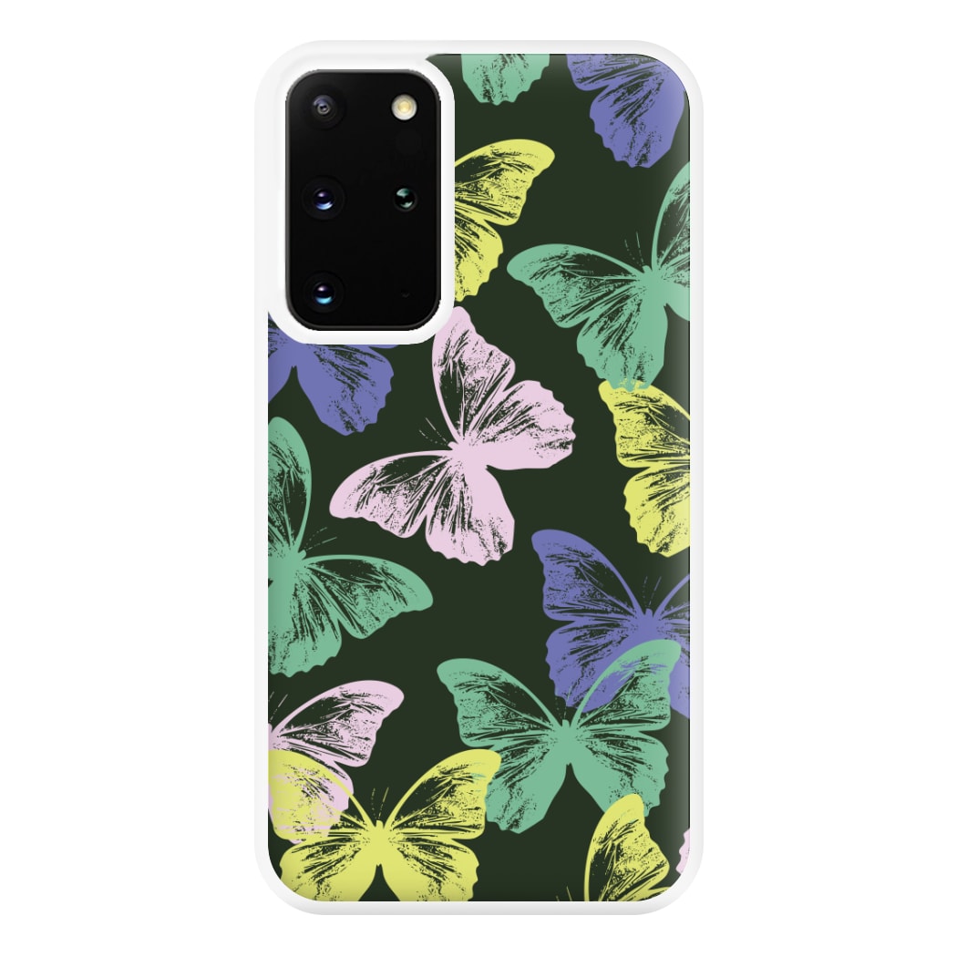 Colourful Butterfly Stamps Pattern Galaxy S20 Plus Case