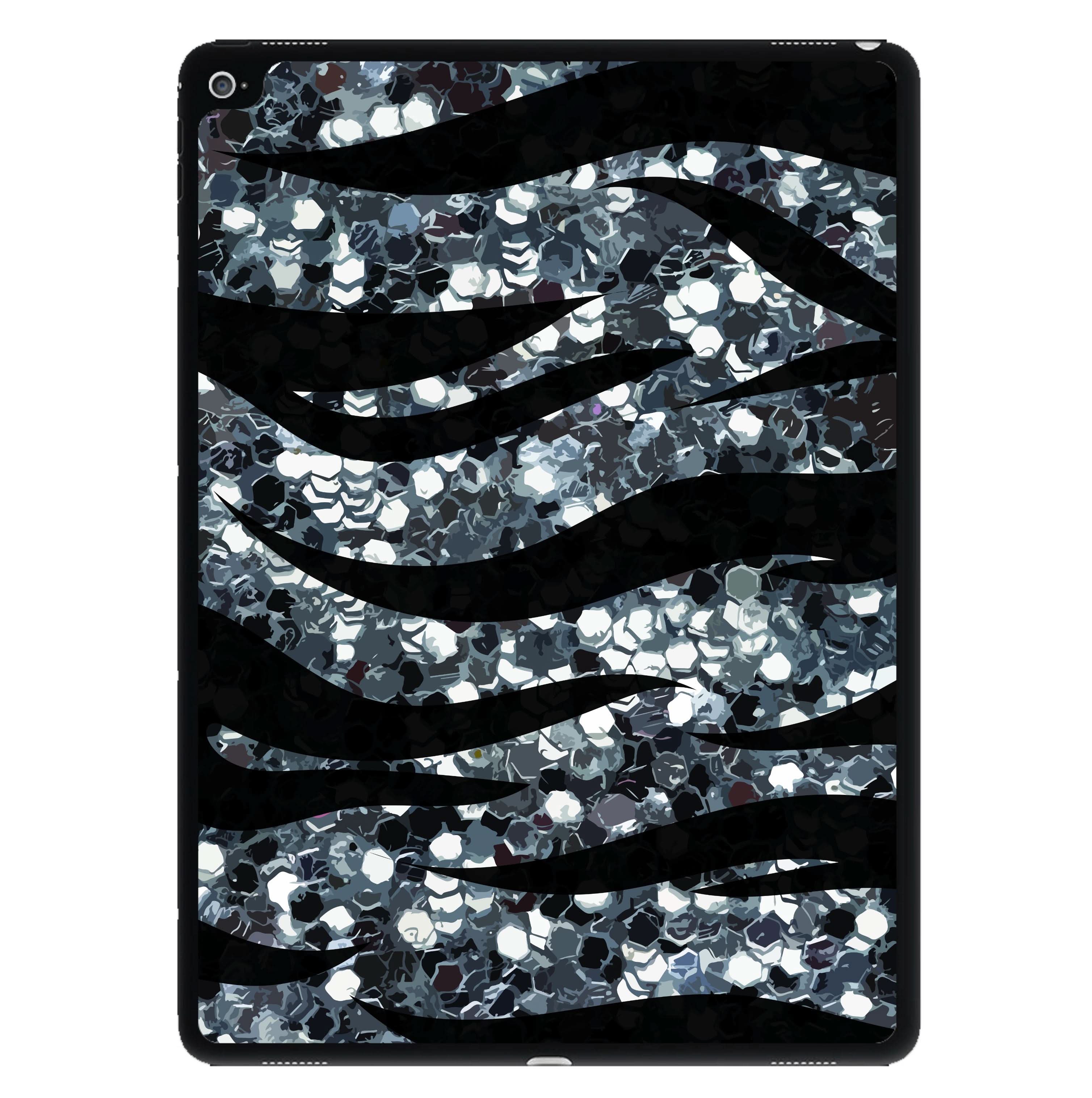 Silver Sequin Tiger Pattern iPad Case