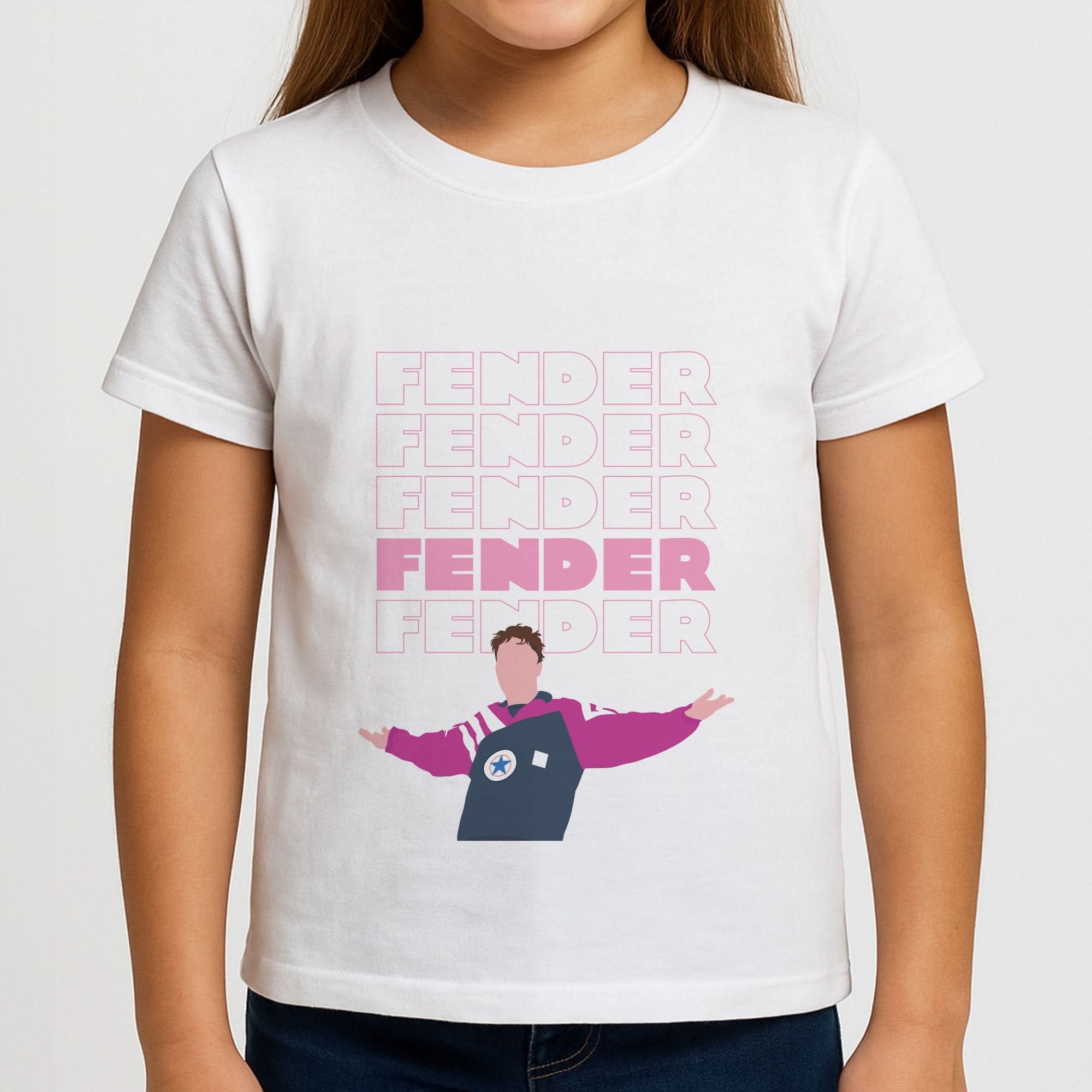 Fender Pink Sports Jersey Girls T-Shirt