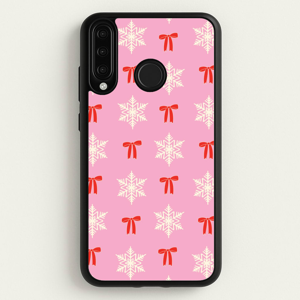 Coquette Bows And Snowflakes Pattern Huawei P30 Lite Case