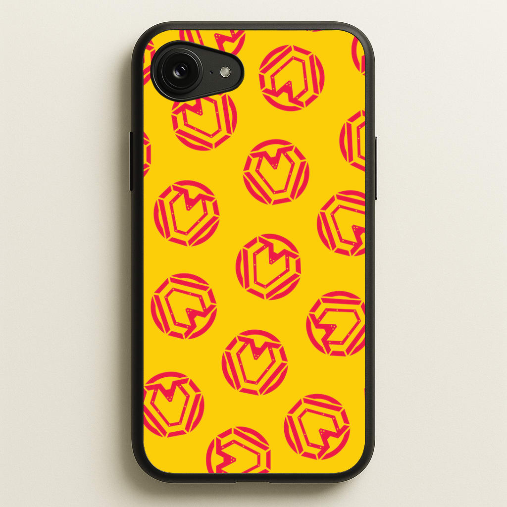 Metal Heart Pattern iPhone 16e Case