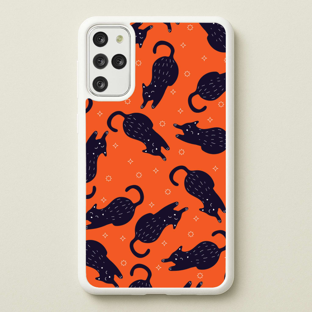 Black Cats And Stars Pattern Galaxy S20 Plus Case