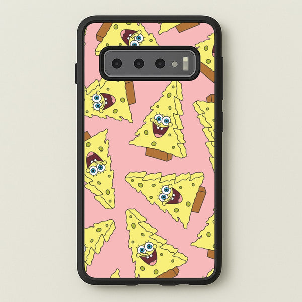 Christmas Tree Cartoon Sponge Pattern Galaxy S10 Plus Case