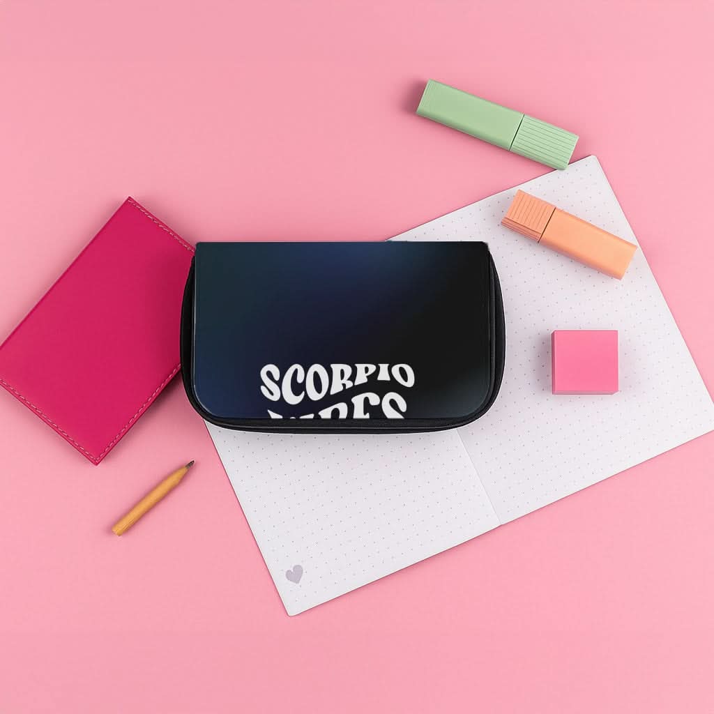 Scorpio Vibes Gradient Zodiac Pencil Case