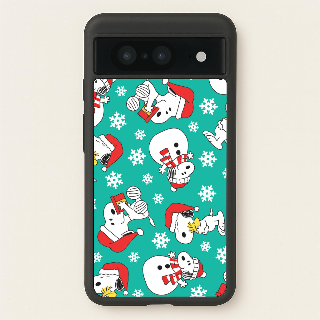 Christmas Cartoon Beagle Pattern Google Pixel 8 Case