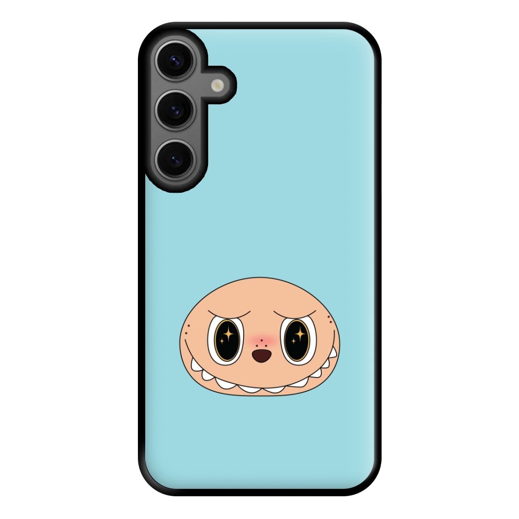 Cute Blue Monster Face Galaxy S24 Case
