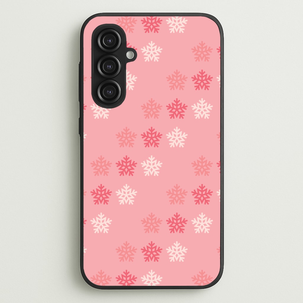 Red Slowflakes Christmas Pattern Galaxy S23FE Case