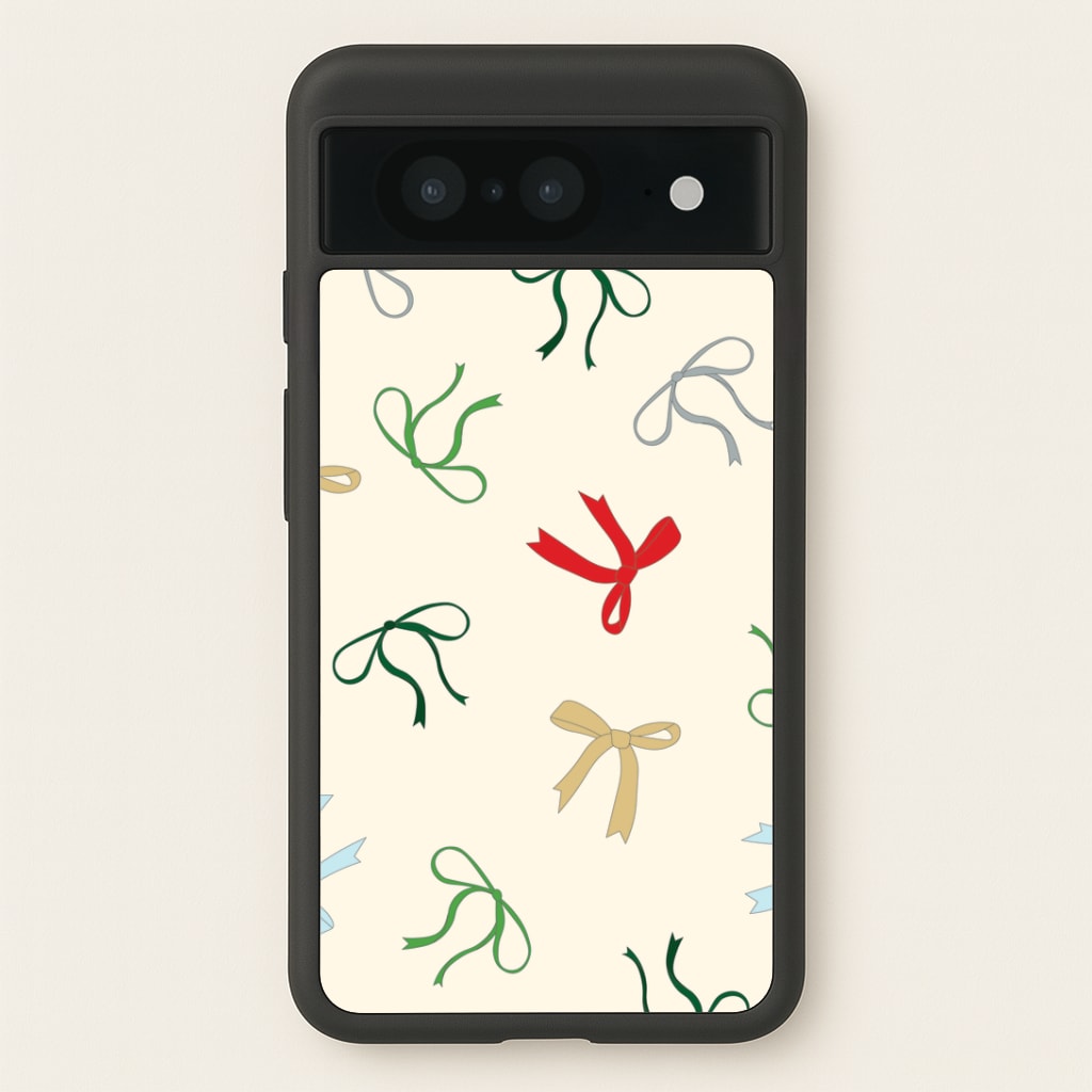 Coquette Christmas Bows Pattern Google Pixel 8 Case