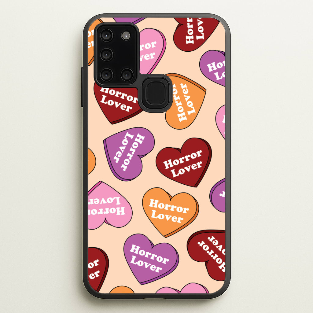 Horror Lover Hearts Pattern Galaxy A21s Case