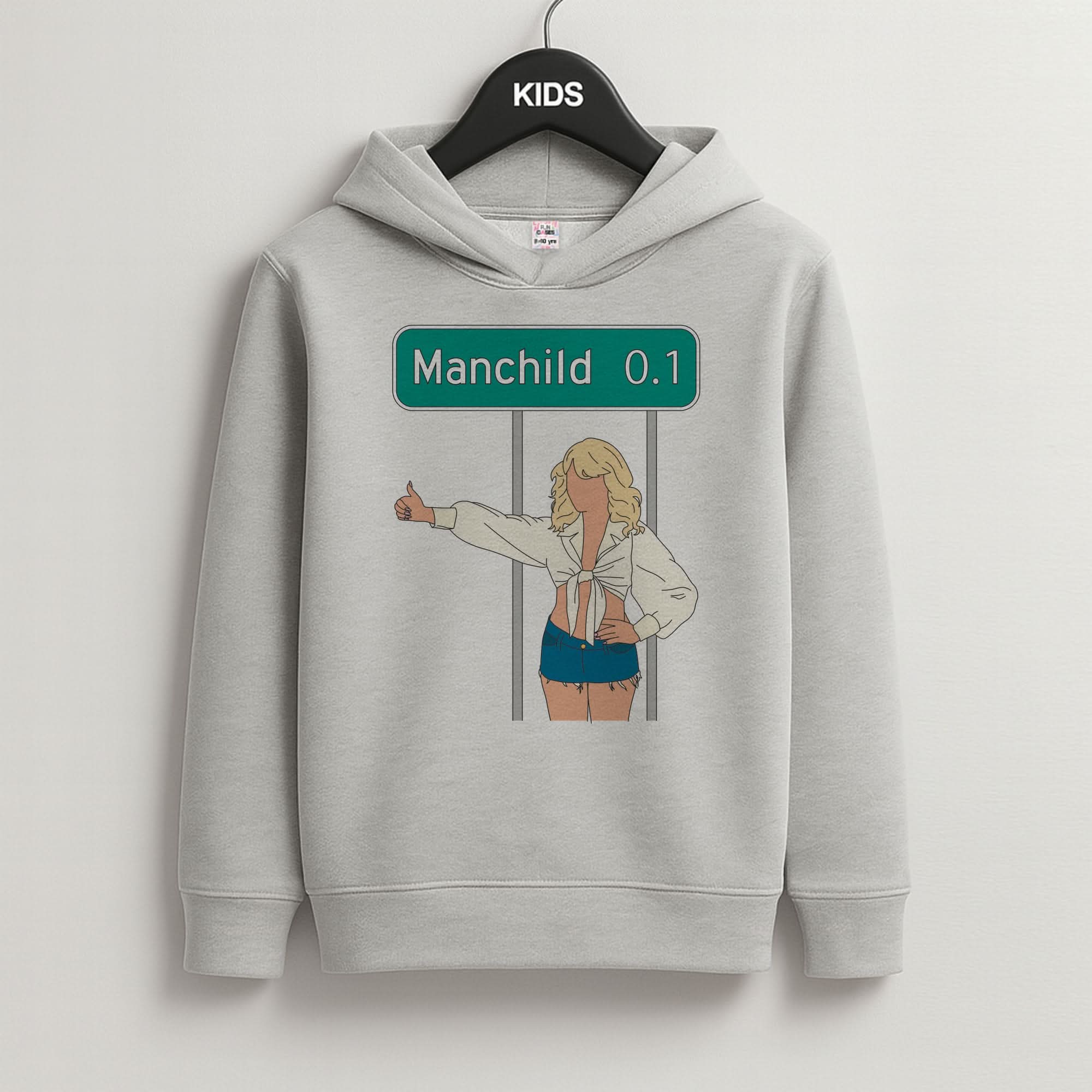 Man Child Miles Grey Kids Hoodie
