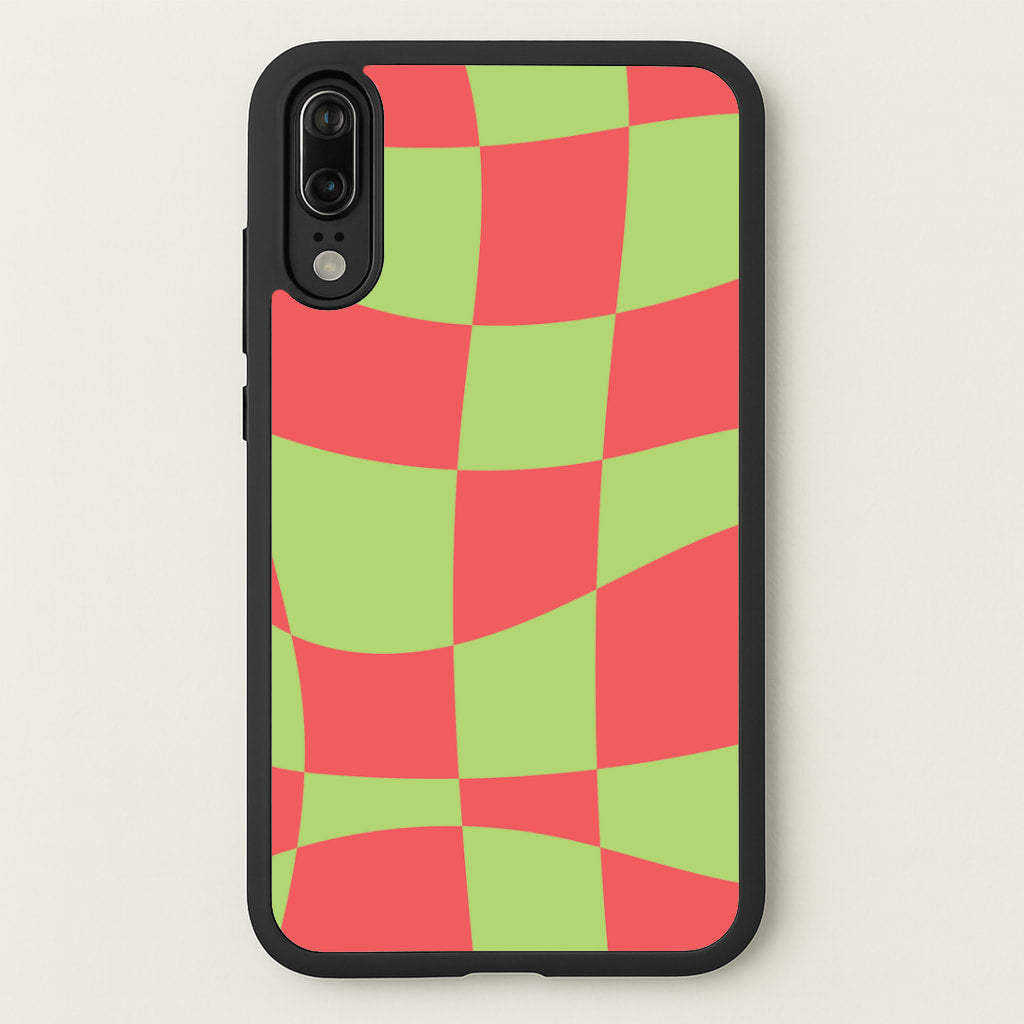 Abstract Red And Green Christmas Pattern Huawei P20 Case