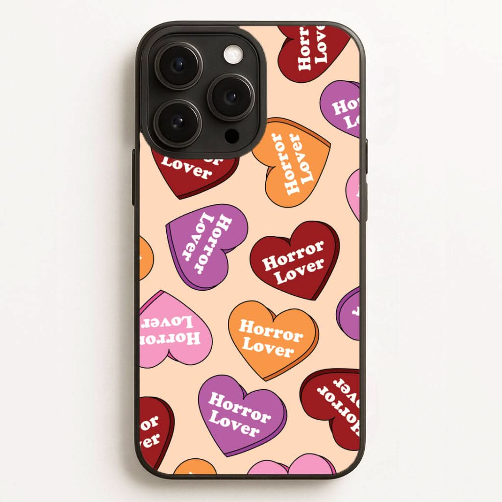 Horror Lover Hearts Pattern Phone Case for Apple iPhone, Samsung Galaxy, Huawei and Google Pixel