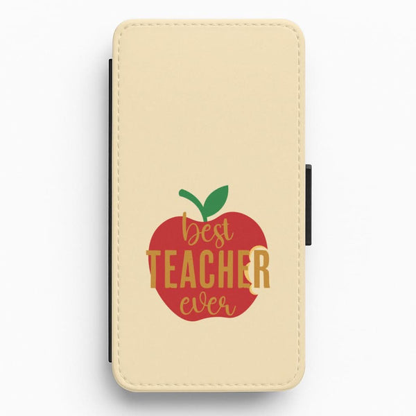Apple Best Teacher Ever Flip / Wallet Phone Case
