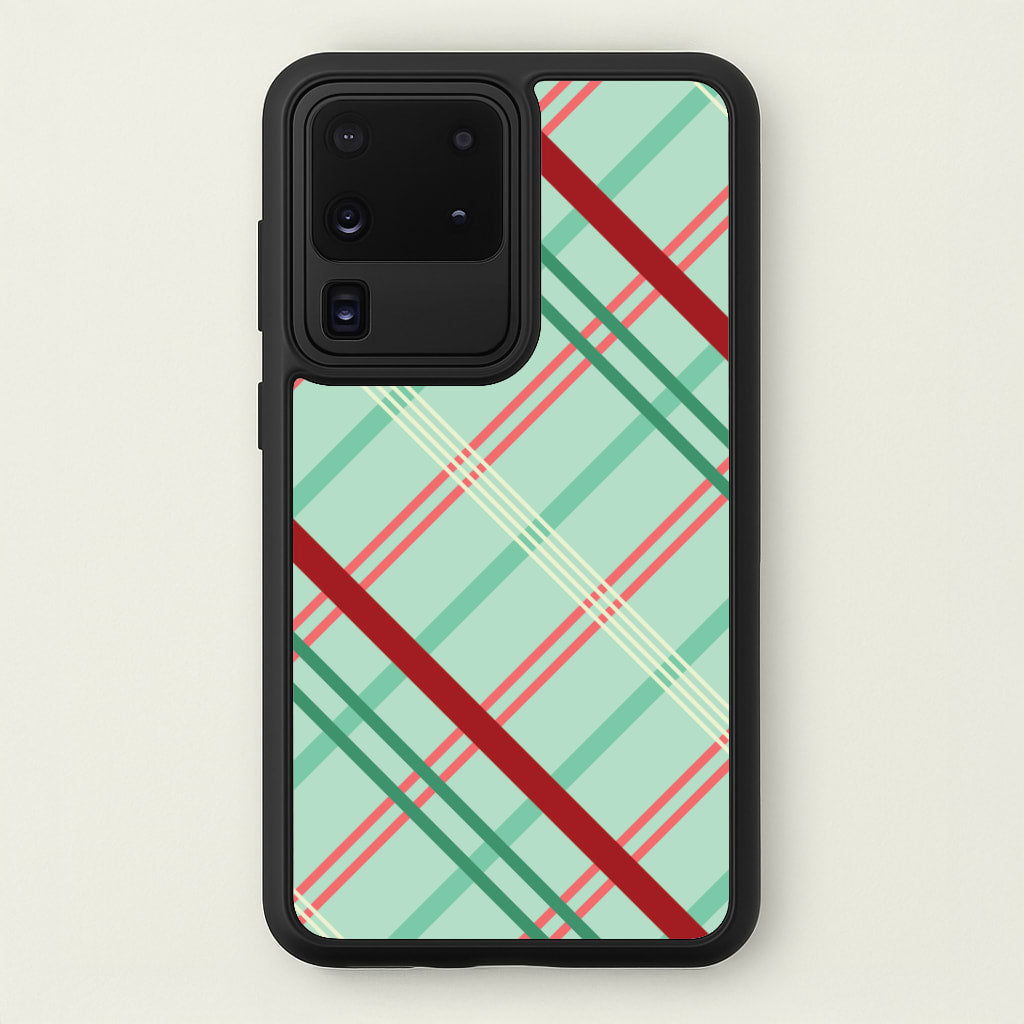 Pastel Tartan Christmas Pattern Galaxy S20 Ultra Case