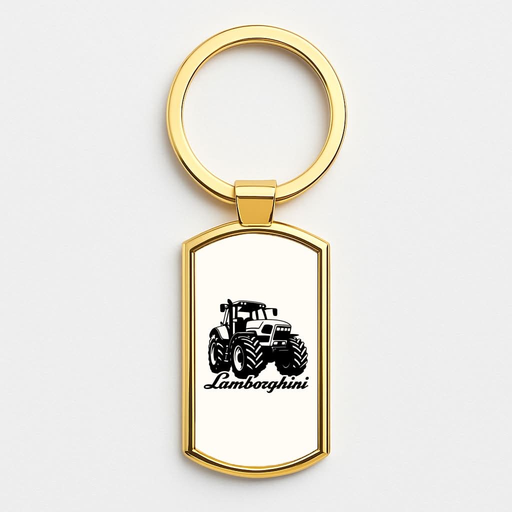 Lambo Tractor Gold Keyring