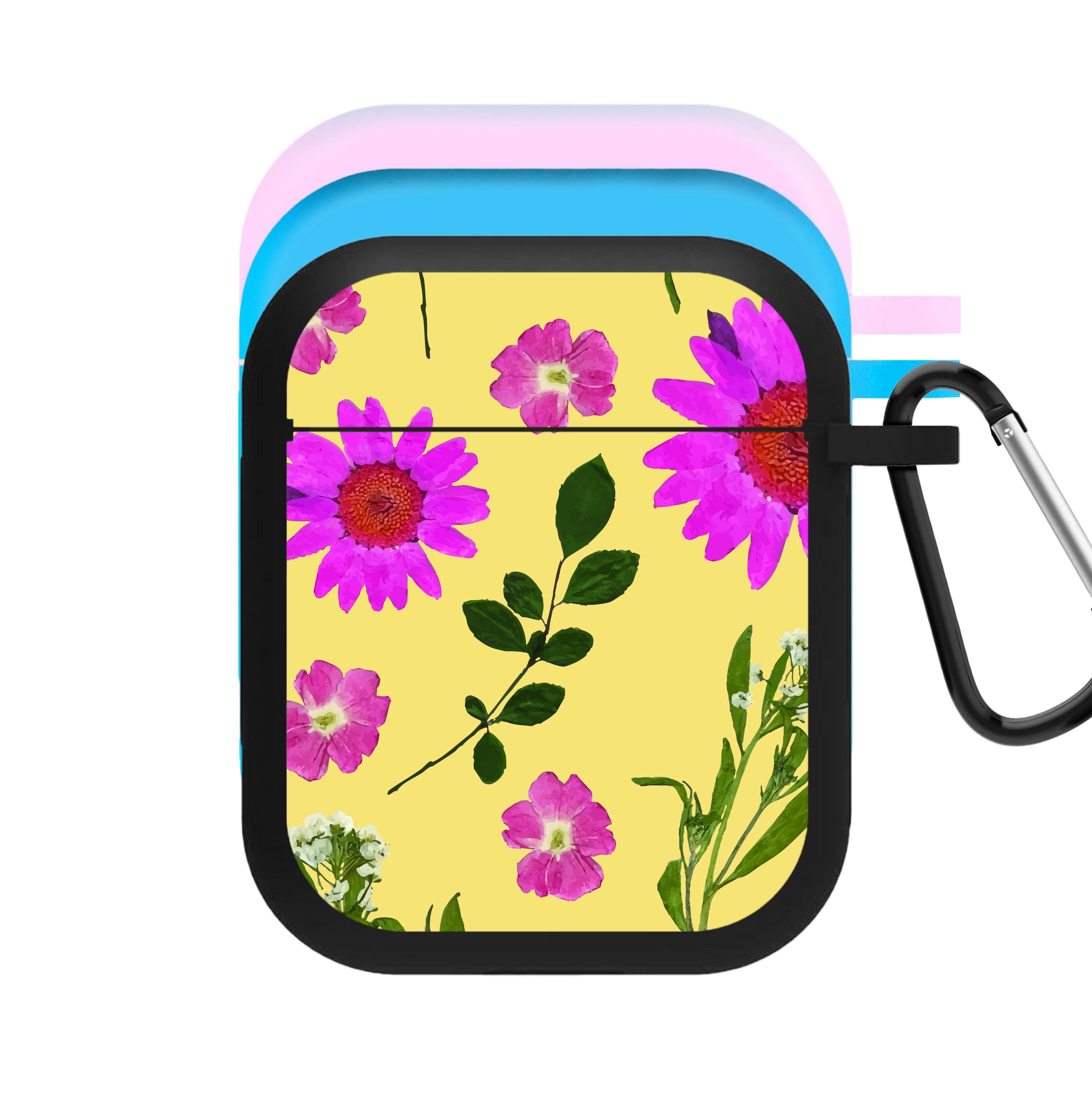 Pressed Plants Yellow AirPods Case