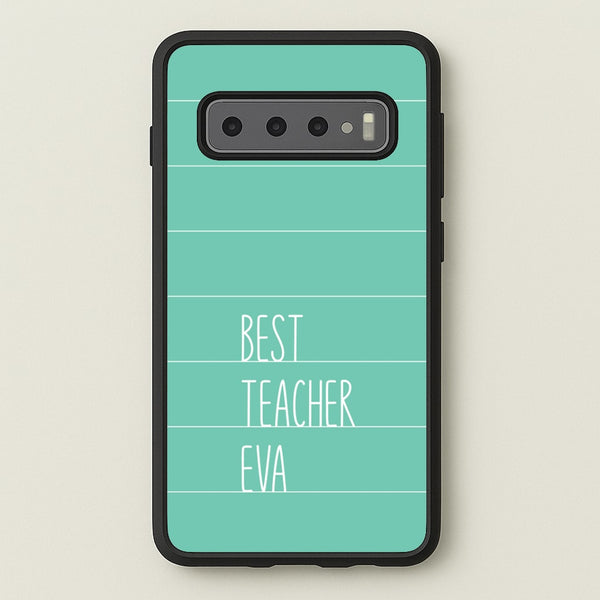 Best Teacher Eva Galaxy S10 Case