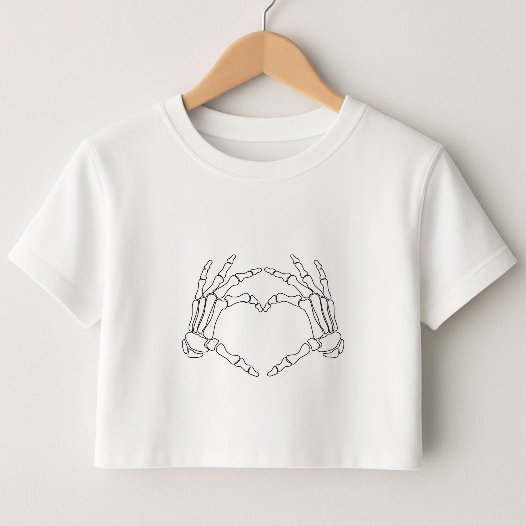 Skeleton Heart Crop Top