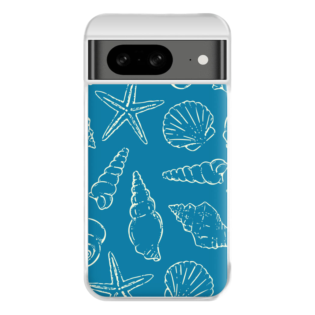 Sketched Shells Pattern Google Pixel 8 Case