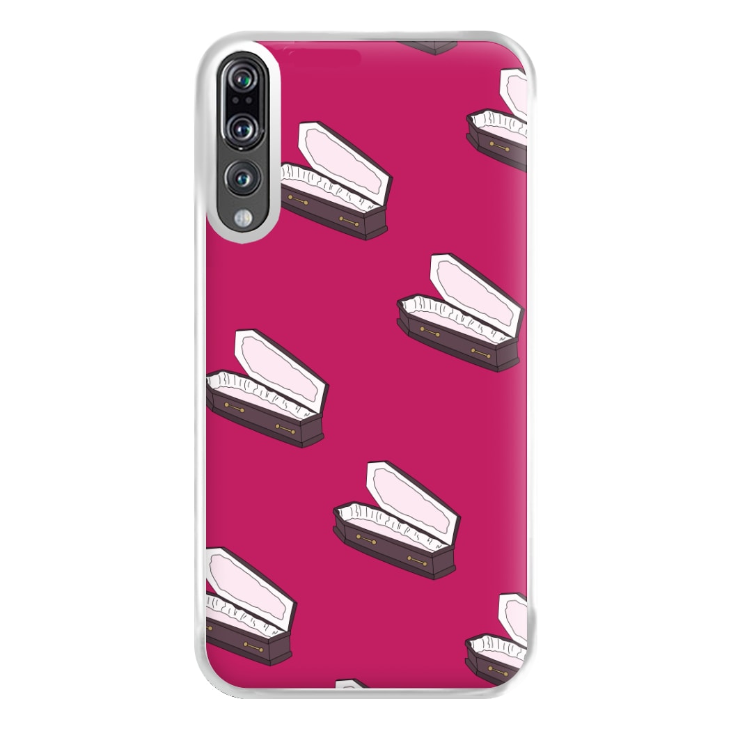 Bright Pink Coffin Pattern Huawei P20 Pro Case