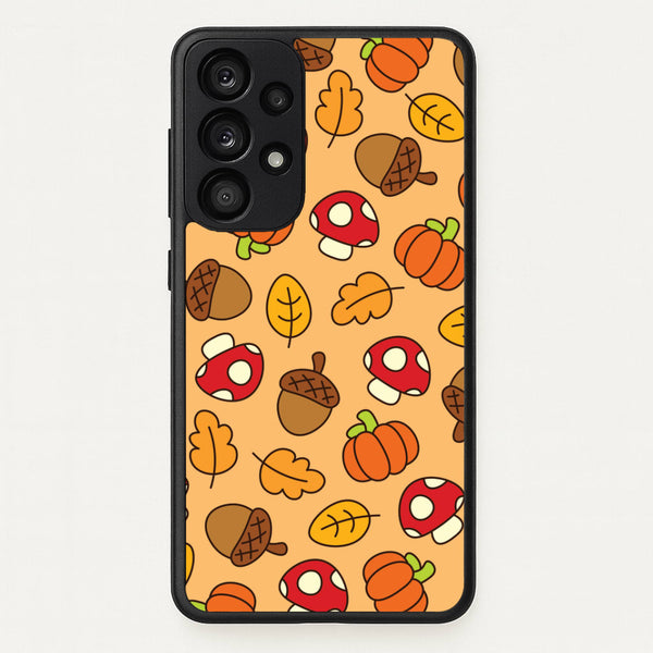 Cartoon Autumn Icons Pattern Galaxy A53 Case