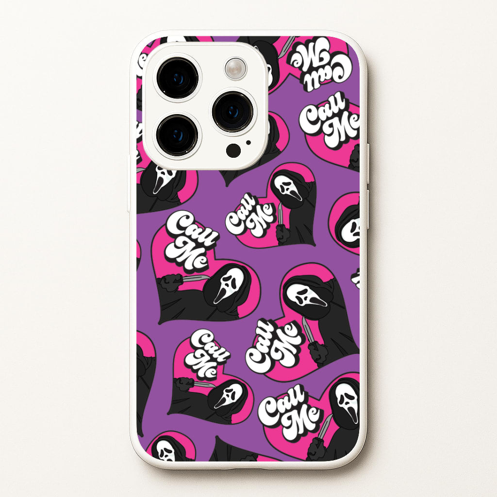 Call Me Heart Pattern iPhone 14 Pro Max Case