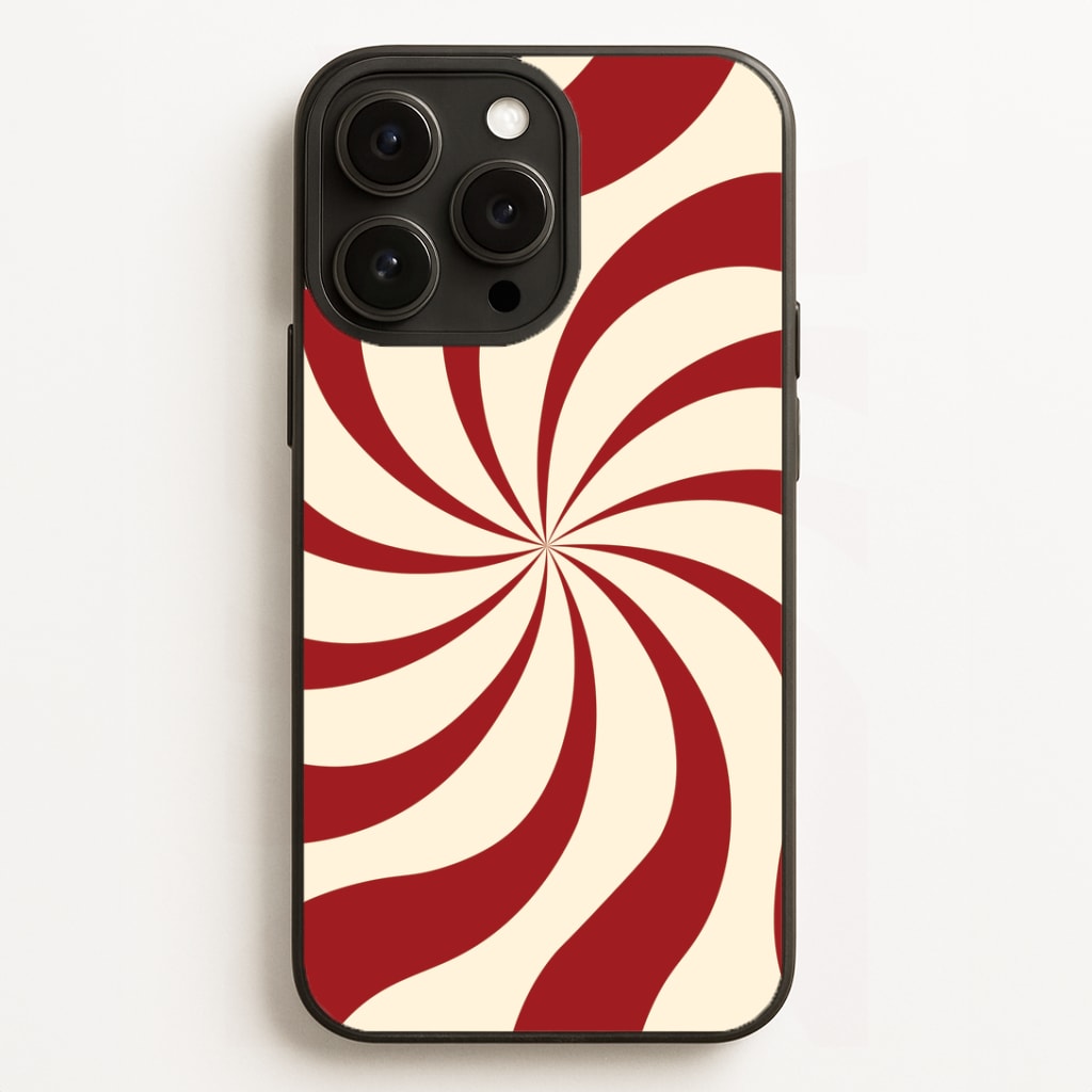 Peppermint Swirl Pattern iPhone 16 Pro Max Case