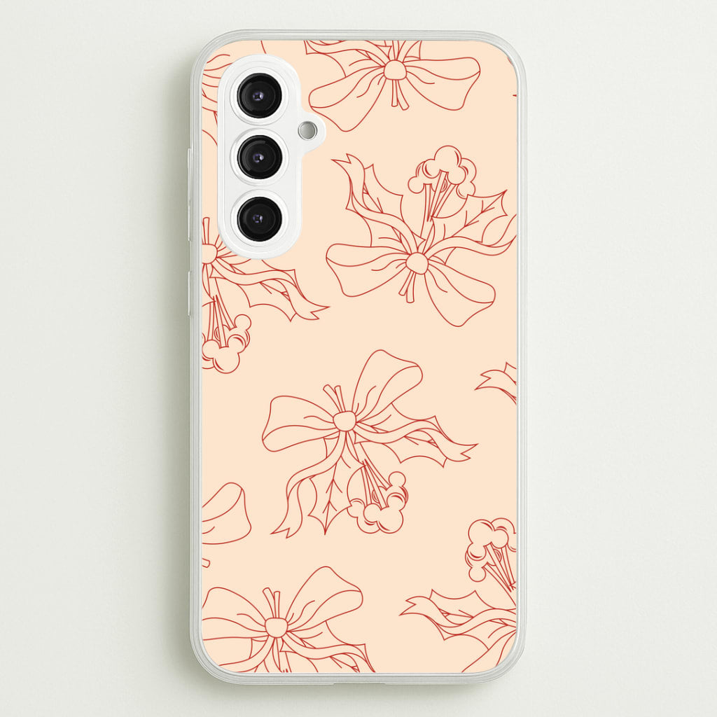 Cartoon Mouse Holly Pattern Galaxy S23FE Case