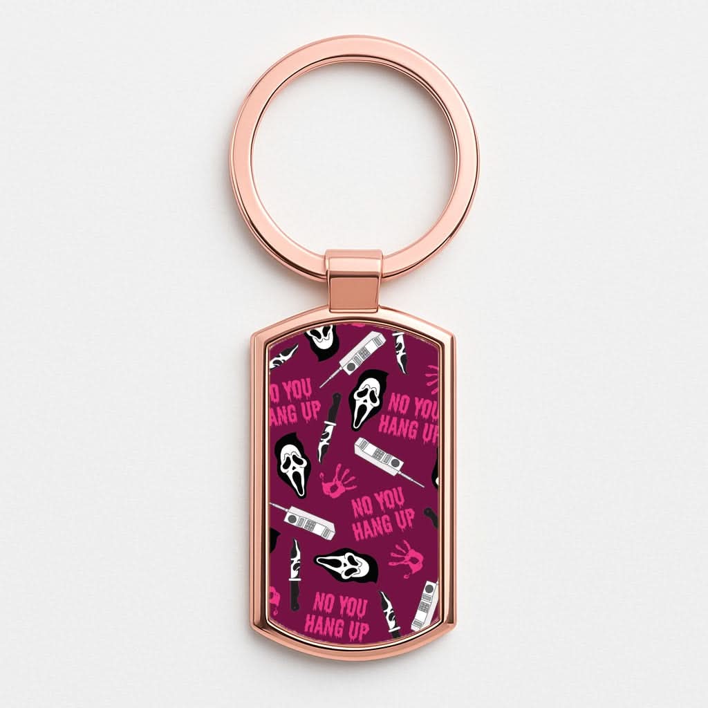 Scary Movie Props Patterm Rose Gold Keyring