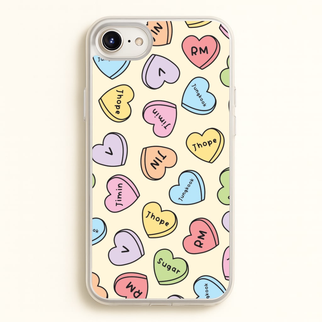 K-Pop Band Members Love Hearts Pattern iPhone 6 / 7 / 8 / SE Case
