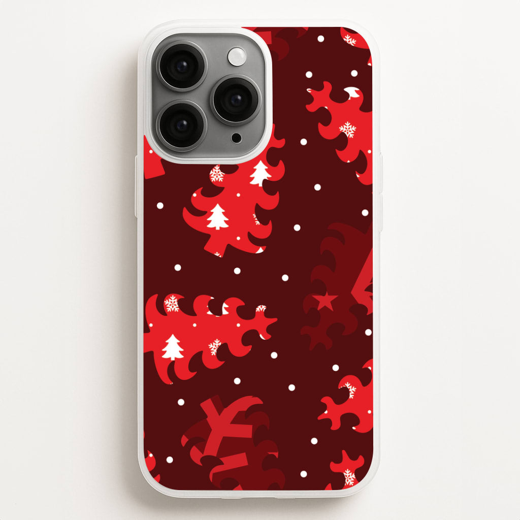 Wrapping Paper Christmas Tree Pattern iPhone 16 Pro Max Case
