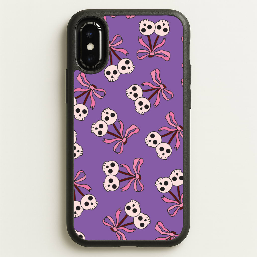 Cherry Skulls Pattern iPhone X / XS Case