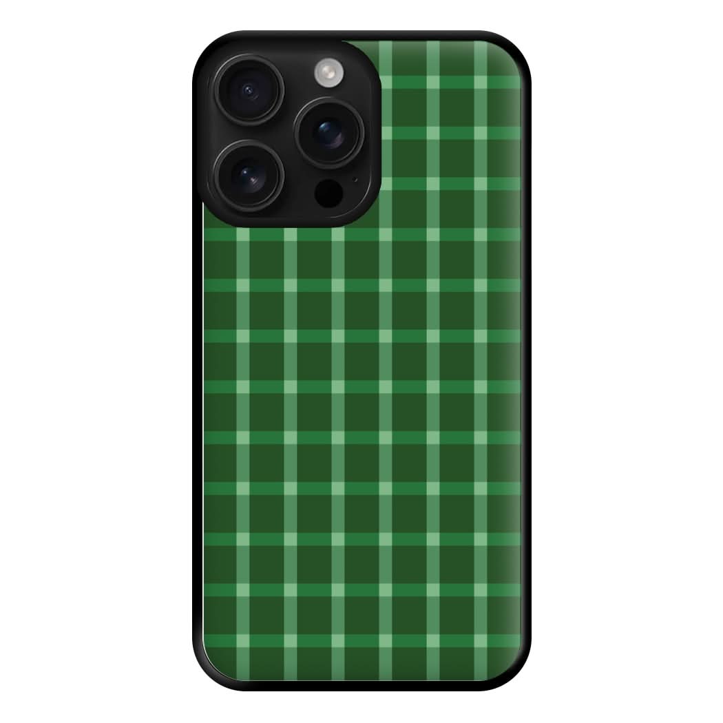 Dark Green Tartan Christmas Pattern Phone Case for Apple iPhone, Samsung Galaxy, Huawei and Google Pixel