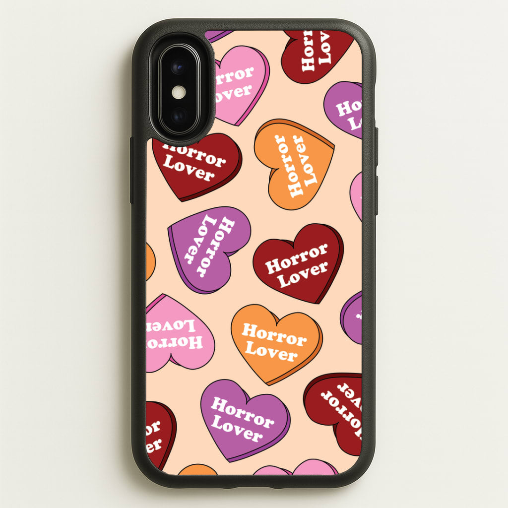Horror Lover Hearts Pattern iPhone X / XS Case
